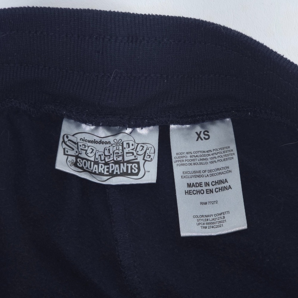 Nickelodeon Spongebob SquarePants Joggers XS Blue Best Friends Club Sweatpants - Picture 5 of 16